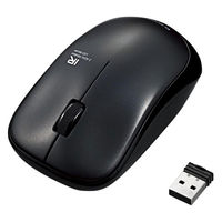 ワイヤレスマウス 無線 2.4GHz 3ボタン IRマウス 省電力 ENELO ブラック M-IR07DRBK エレコム 5個（直送品）