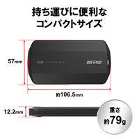 バッファロー ポータブルSSD 500GB SSD-PHP500U3-BA 1台（直送品）