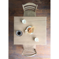 ICHIBA カレット ダイニングテーブル 幅750×奥行650×高さ720mm ベージュ CAT-3623NA 1台（直送品）