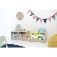 ICHIBA キッズローブックラック ローラ 幅645×奥行275×高さ345ｍｍ ナチュラル ILR-3579NA 1台（直送品）