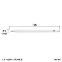 サンワサプライ Apple iPad専用充電式極細タッチペン(ホワイト) PDA-PEN56W 1本（直送品）