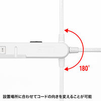 延長コード 電源タップ 1m 2P（ピン） 11個口 マグネット ホワイト TAP-SLIM11-1W サンワサプライ 1個（直送品）
