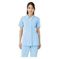 住商モンブラン ナースジャケット 半袖 サックス/白 SS MN500-2101 1枚　白衣（直送品）