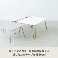 永井興産 ニーナ 折りたたみテーブル 幅600×奥行450×高さ305mm ピンク NK-760PI 1台（直送品）