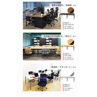 ネットフォース GOOLOO フリーアドレスデスク 幅2400×奥行1200mm NF-GFA-2412-AW-SVWH 1台（直送品）