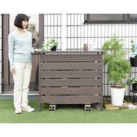 YAMAZEN エアコン室外機カバー 人工木 国内最大級のエアコン室外機(29畳用)にも設置可能 MWAC-110(DBR) 1台