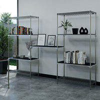 【軒先渡し】エレクター　ベーシックシリーズ　ウッドシェルフ棚用　幅900×奥行600mmシルバー枠・ブラック B2436MBS1 1枚（直送品）