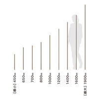 【軒先渡し】エレクター　ベーシックシリーズ　ヴィンテージエディション　ポール　高さ1900mm シルバー B74PVS2 1組2本（直送品）