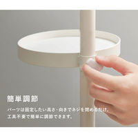 【軒先渡し】萩原 突っ張りポールラック 幅430×奥行430×高さ1870～2640ｍｍ ブラックブラウン KTR-3113BB 1台（直送品）