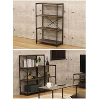 エイ・アイ・エス バルネ 4段ラック 幅600×奥行300×高さ1000mm ブラウン BRN-02RK BR 1台（直送品）