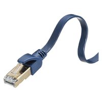サンワサプライ カテゴリ6Aハンダ産業用フラットLANケーブル(ネイビーブルー・0.5m) KB-HFL6A-005NV 1個（直送品）