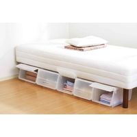 SANKA 収納ボックス 前開き ナチュラ フロック 30 スリム 深型 幅29×奥行46×高さ31cm 4段階ストッパー 278869 1個