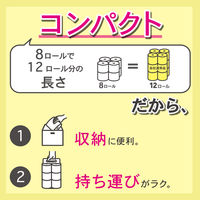 トイレットペーパー ダブル 1.5倍巻 37.5m 8ロール プレミアムソフト 日本の美 1箱(8パック64ロール入) ネピア