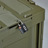 リス 折畳コンテナ50L扉付蓋付 GR GHOC090 1個