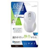 ナカバヤシ ５静音３ボタンＢｌｕｅＬＥＤマウスホワイト MUS-BKT174W 1個（直送品）