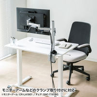 【アウトレット】サンワサプライ ガス昇降デスク 幅900×奥行600×高さ683～1070mm ホワイト ERD-G9060W 1台（直送品）