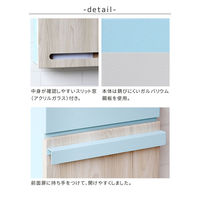 住まいスタイル ルカ 木目調壁掛けポスト 幅300×奥行110×高さ365mm ブルー PST-001BLU 1台（直送品）