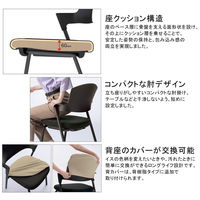 【組立設置込】コクヨ プロッティ 肘付 ベージュ脚 ゴム単輪キャスター アッシュピンク×アッシュピンク K17-Z22CG-9G9G1 1脚（直送品）