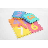 ユノックス パズルマット ジョイントマット 数字 9枚入り 厚さ1.4cm 266086 1個（直送品）