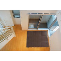 ユノックス ジョイントマット 木目調 9枚入り 厚さ1cm ブラウン 268574 1個（直送品）