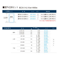 フクビ UB枠 戸建住宅用URタイプ 開戸UR-135 4方枠セット 抗菌 UR13D24 1セット(縦枠×2本、上枠×1本、下枠×1本)（直送品）