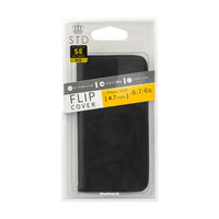 オウルテック iPhoneSE(第2~3世代)/8/7/6s対応迷彩柄手帳型ケースブラック OWL-CVIC4714-BK 1個