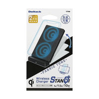 オウルテック ファブリック調デザイン スタンド型Qiワイヤレス充電器 STANQi ブラック OWL-QI10W05-BK 1個