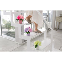 ファミリー・ライフ タイマー付きLEDフラワーグラス 幅180×奥行200×高さ210mm ピンク a3003110 1個（直送品）