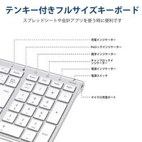 キーボード ワイヤレス ウルトラスリムフルサイズ 2.4Gワイヤレスキーボード GKJ22S iClever