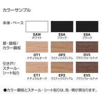 【組立設置込】コクヨ エディア 両開き扉 上置 幅800×奥行400×高さ702mm BWU-SU38SE6ADP2 1台（直送品）