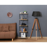 不二貿易 EZBO ワイヤーラック ５段 幅420×奥行310×高さ1365mm オークナチュラル 77564 1台（直送品）