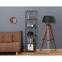 不二貿易 EZBO ワイヤーラック ６段 幅420×奥行310×高さ1700mm ミディアムブラウン 77546 1台（直送品）