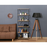 不二貿易 EZBO ワイヤーラック ６段 幅620×奥行310×高さ1700mm オークナチュラル 77567 1台（直送品）