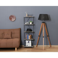 不二貿易 EZBO ワイヤーラック ５段 幅420×奥行310×高さ1365mm グレー 77554 1台（直送品）