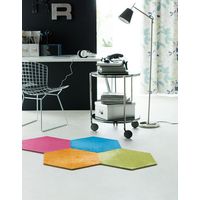 スミノエ ホームタイルカーペット 防炎 防音 巾430×長さ500mm ダークパープル R-5006 1枚