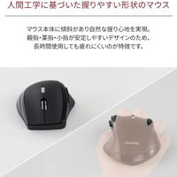 ワイヤレス（無線）マウス 5ボタン USBレシーバー接続 DPI調節可能 人間工学デザイン 3R-KCWMS03 1個
