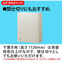 Ceha A4スチール書庫 3段 両開き 下置き用 オーク 幅880×奥行400×高さ1120mm 1台(2梱包)（取寄品）