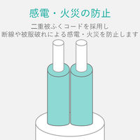延長コード 電源タップ コンセント 5m 2ピン 4個口 ほこりシャッター 黒 AVT-ST02-2450BK エレコム 1個（直送品）