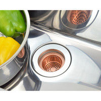 カクダイ ガオナ 流し用排水交換セット 8センチ用 抗菌 銅 カバー ゴミ受け 賃貸 ミニキッチン GA-PB046 1個（直送品）