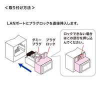 サンワサプライ RJ-45プラグロック ADT-RJ45LOCK 1セット（直送品）