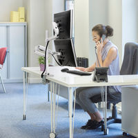 エルゴトロン LX デュアル モニターアーム 縦・横型 長身ポール ホワイト 40インチまで VESA規格対応 45-509-216 1台