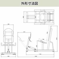 【軒先渡し】高田ベッド レッグプレス2 TB-1215 1台 24-2853-0013（直送品）