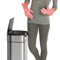 simplehuman（シンプルヒューマン） レクタンギュラータッチバーカン 30L シルバー CW2015 幅34×奥行29×高さ71cm 1個（直送品）