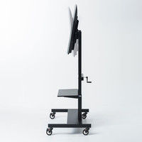 サンワサプライ 55～65型対応手動上下昇降液晶ディスプレイスタンド ブラックCR-PL30BK 幅1000×奥行710×高さ1657～1917mm（直送品）