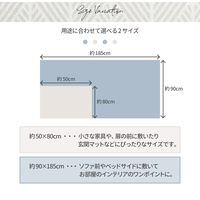 萩原 インド綿ボンディングマット クラック ホワイト 約90×185cm 1枚（直送品）