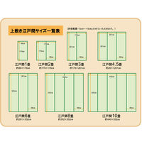 イケヒコ 純国産 い草 上敷き カーペット 糸引織 『柿田川』 江戸間4.5畳 約2610×2610mm 1枚（直送品）