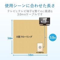 DXアンテナ テレビ接続用同軸ケーブル 2JW3FLS(B) 1個