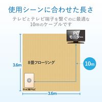 DXアンテナ テレビ接続用同軸ケーブル 4JW10FFS(B) 1個