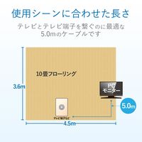 DXアンテナ テレビ接続用同軸ケーブル 4JW5FLS(B) 1個