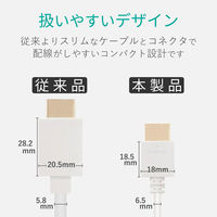 エレコム HDMIケーブル/イーサネット対応/5.0m/ホワイト DH-HD14EA50WH 1個